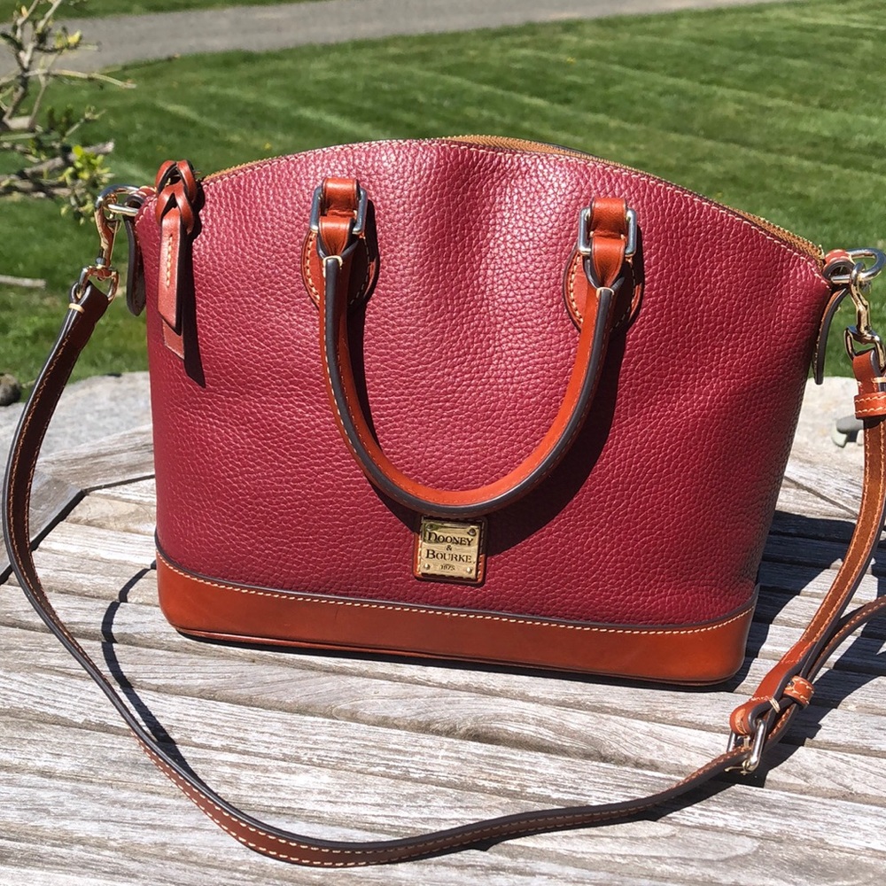 Dooney and Bourke pebble leather domed satchel